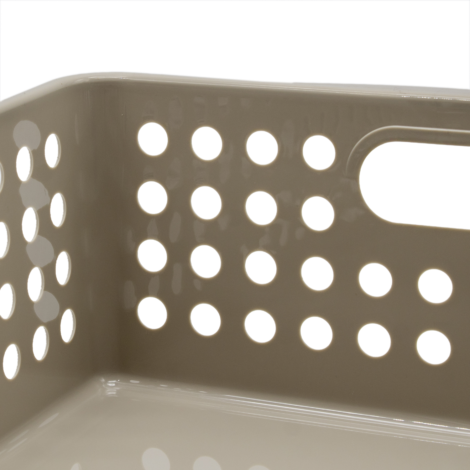 Cesta de almacenamiento organizador plastico 29 cm Beige