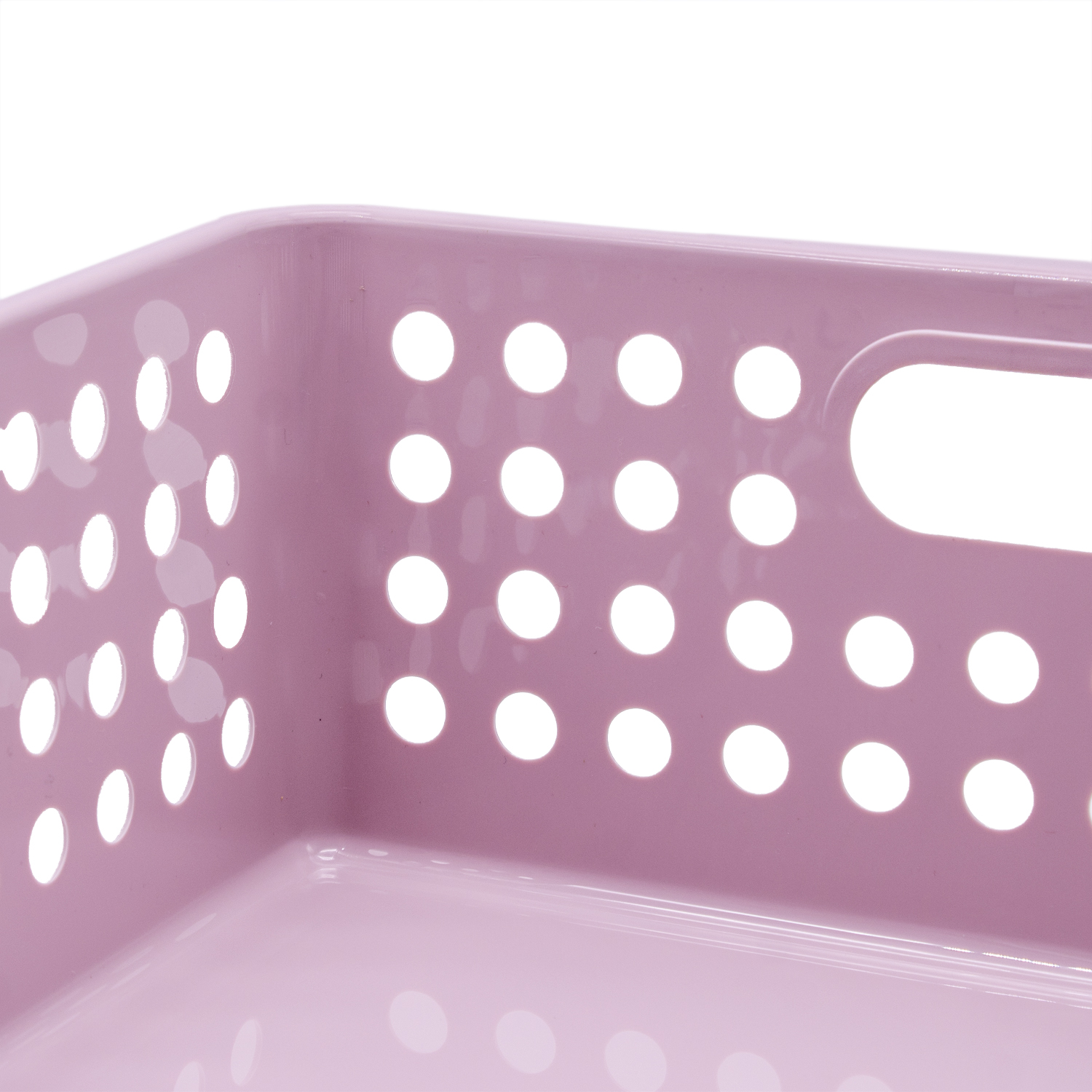 Cesta de almacenamiento organizador plastico 29 cm Rosa