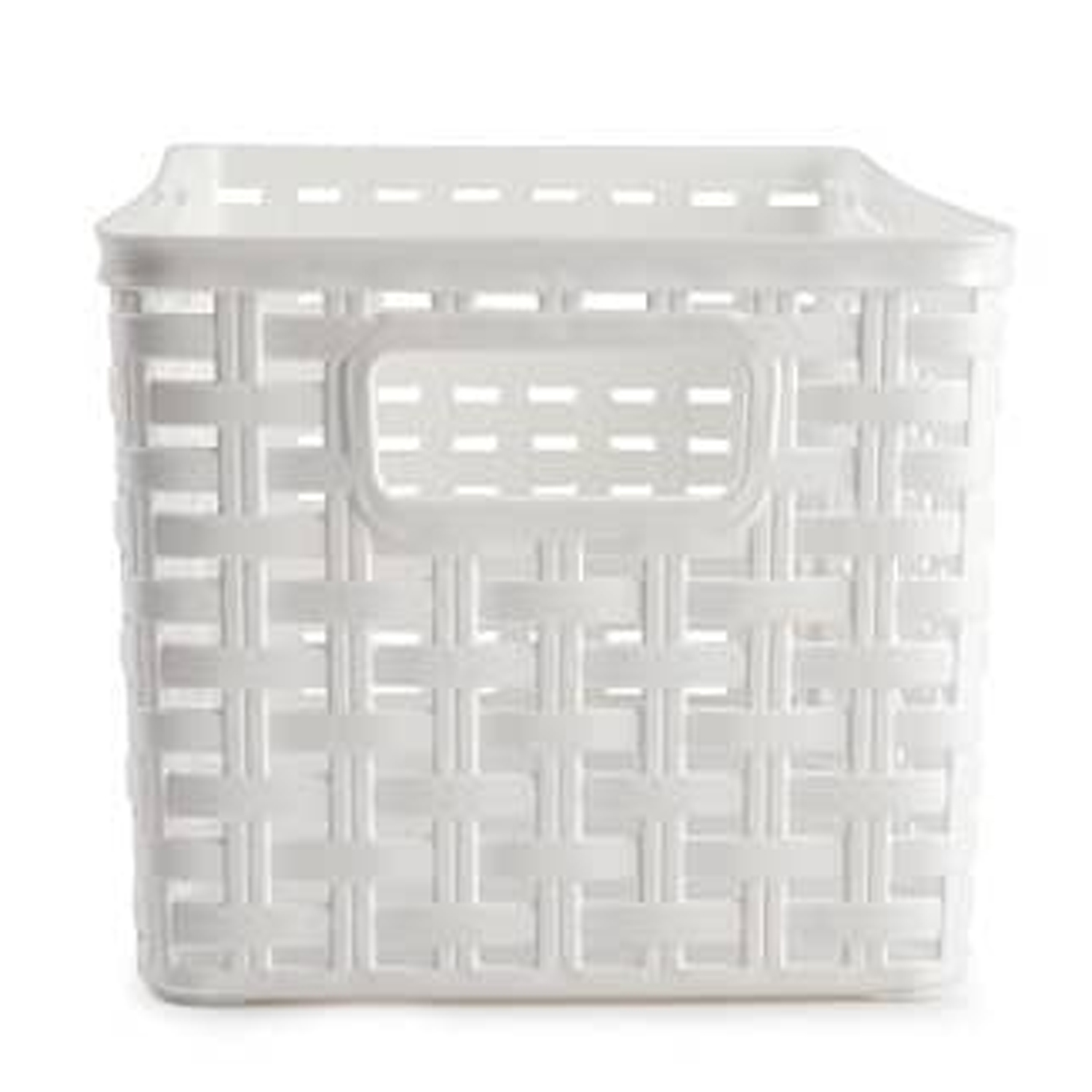 Cesta de almacenamiento organizador Rattan mimbre 10 Litros Blanco