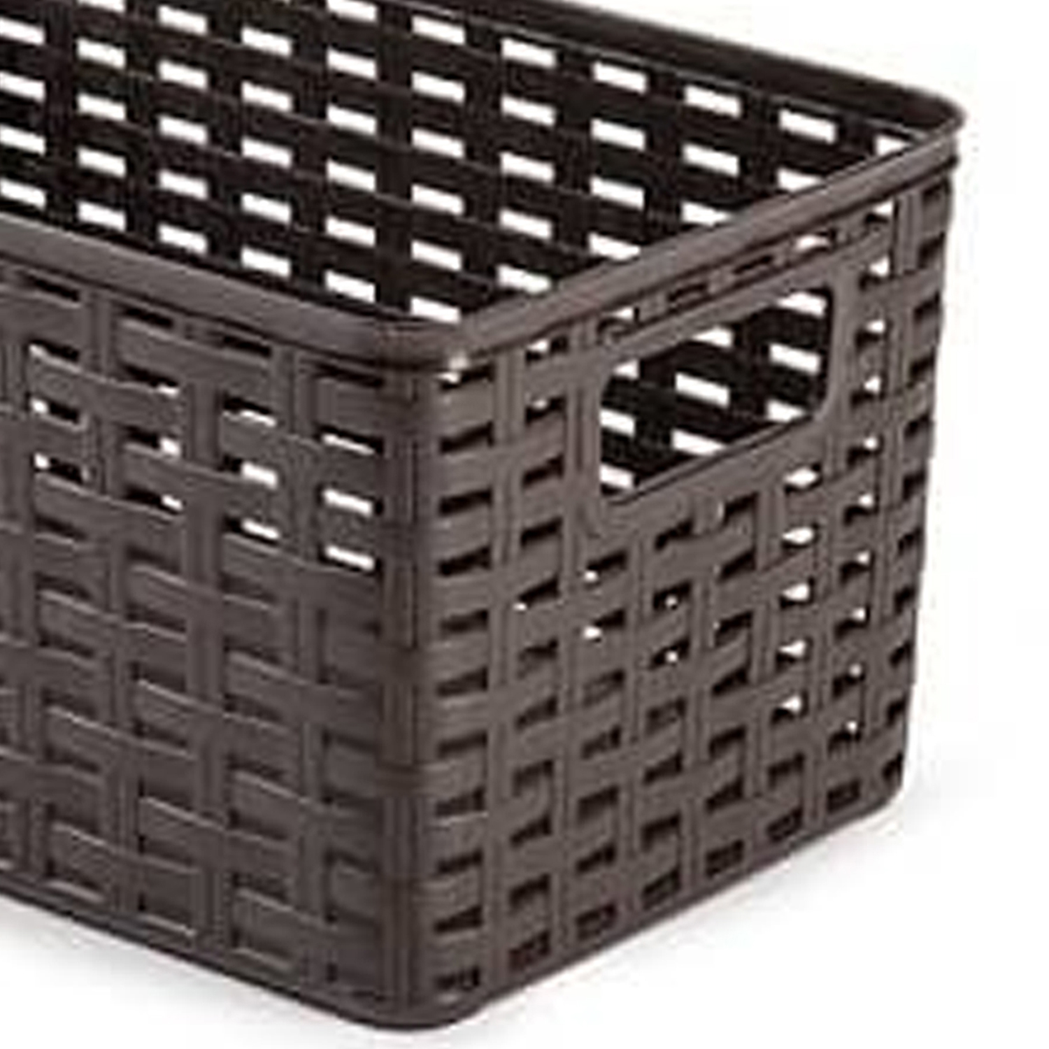 Cesta de almacenamiento organizador Rattan mimbre 5 Litros Wengue