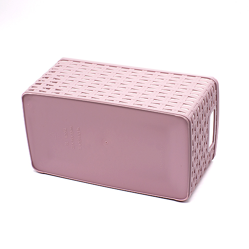 Cesta de almacenamiento organizador Rattan mimbre 18 Litros Rosa