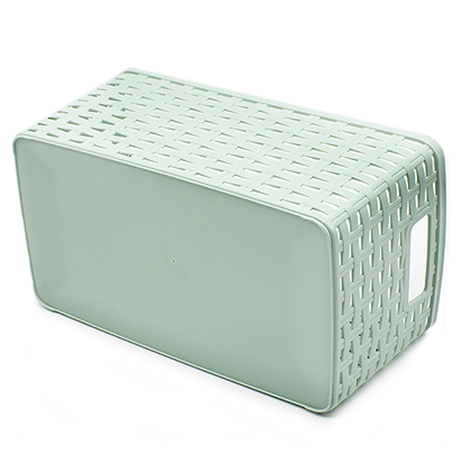 Cesta de almacenamiento organizador Rattan mimbre 18 Litros Verde
