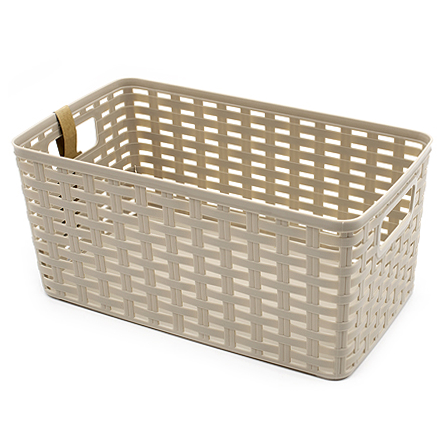 Cesta de almacenamiento organizador Rattan mimbre 18 Litros Beige