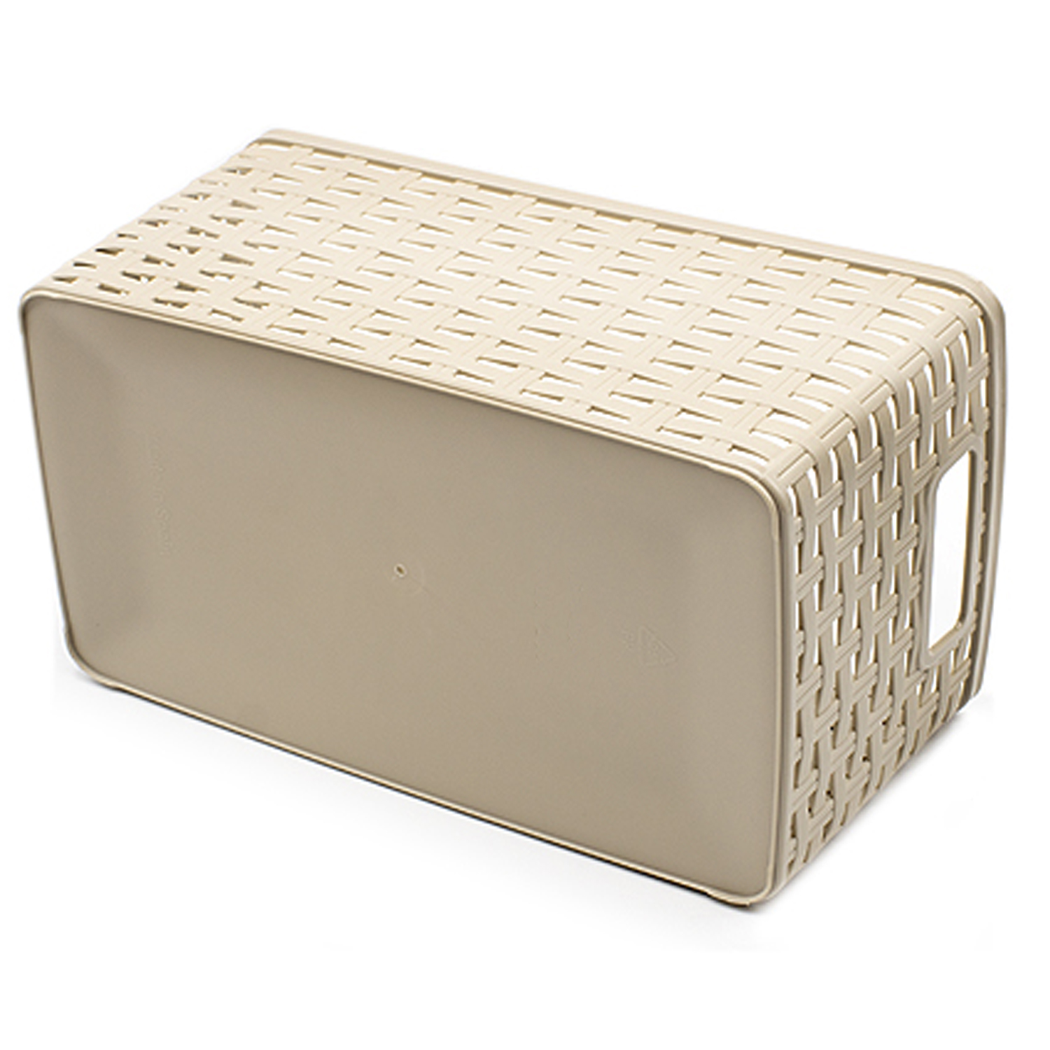 Cesta de almacenamiento organizador Rattan mimbre 18 Litros Beige