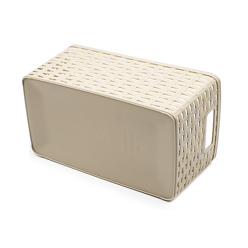 Cesta de almacenamiento organizador Rattan mimbre 5 Litros Beige