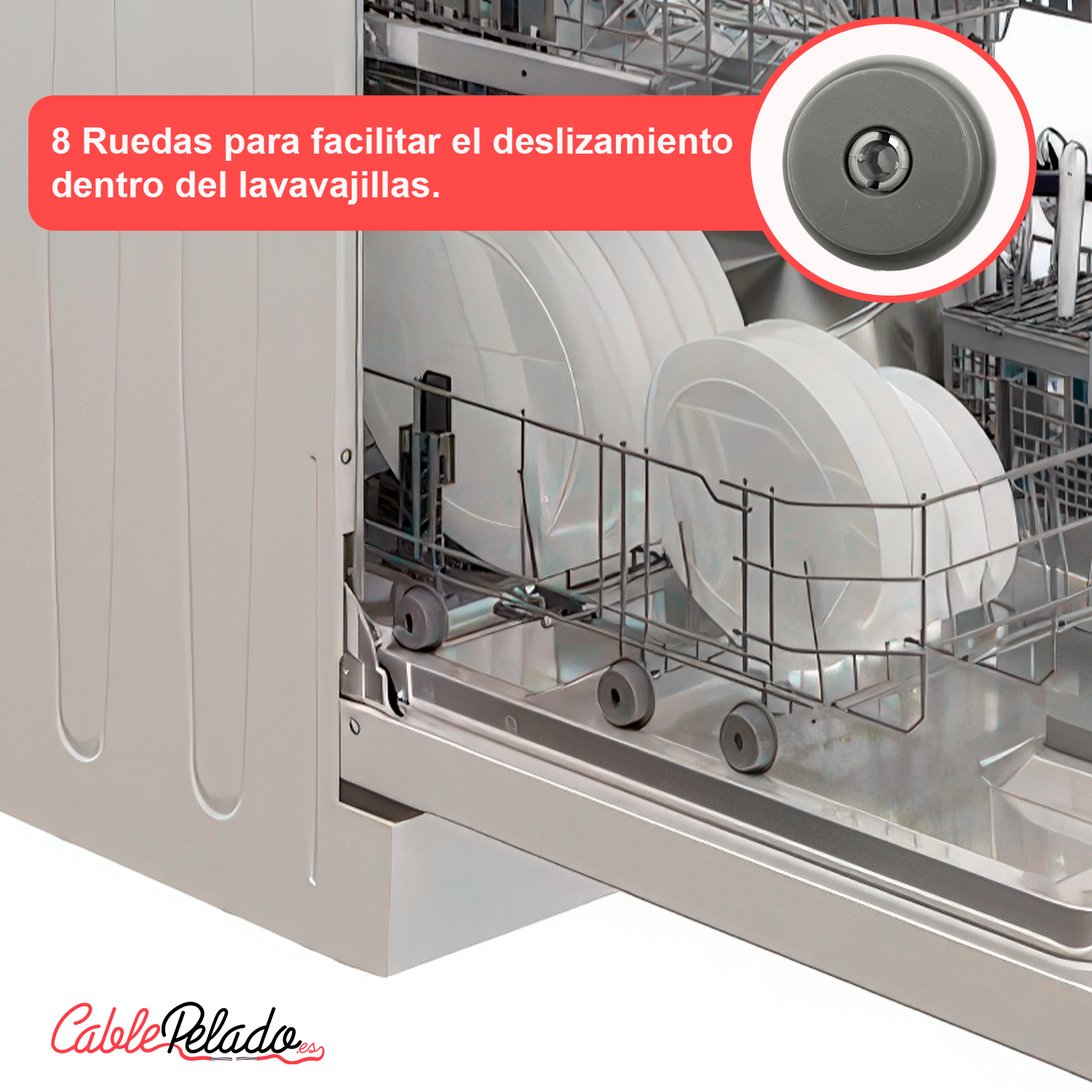 Cesta inferior para lavavajillas beko 1758971200  Gris