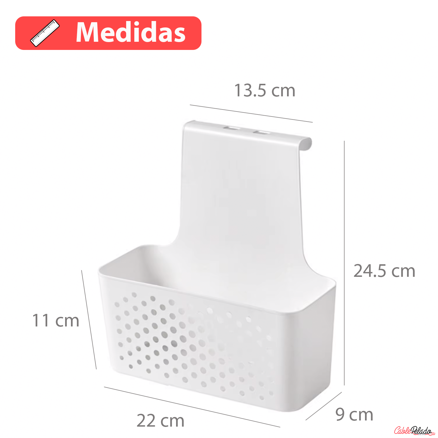 Cesta Organizadora Colgar En Cocina  Blanco