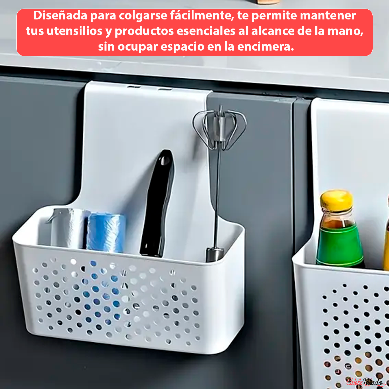 Cesta Organizadora Colgar En Cocina  Blanco