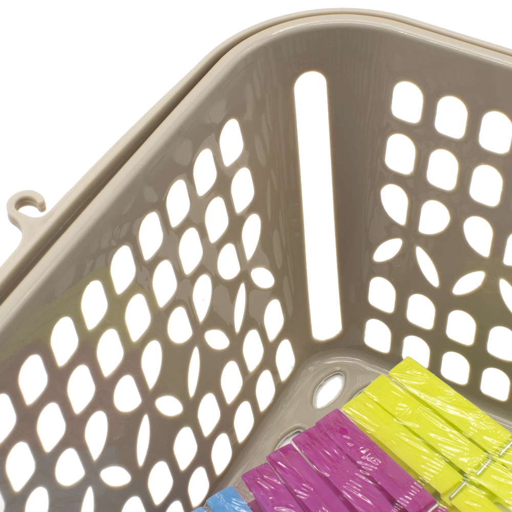 Cesta pinzas de plastico  Beige