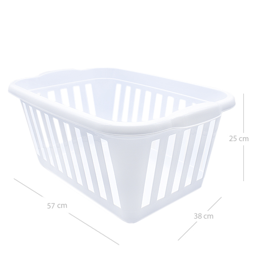 Cesta ropa rectangular plastico  Blanco
