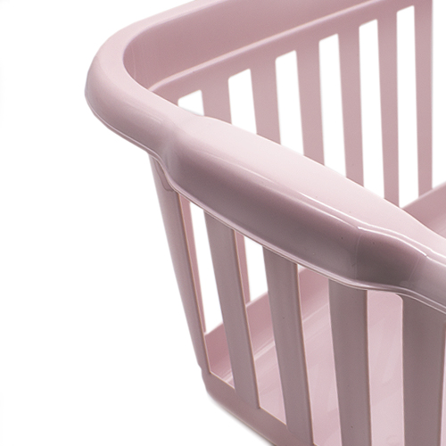 Cesta ropa rectangular plastico  Rosa claro