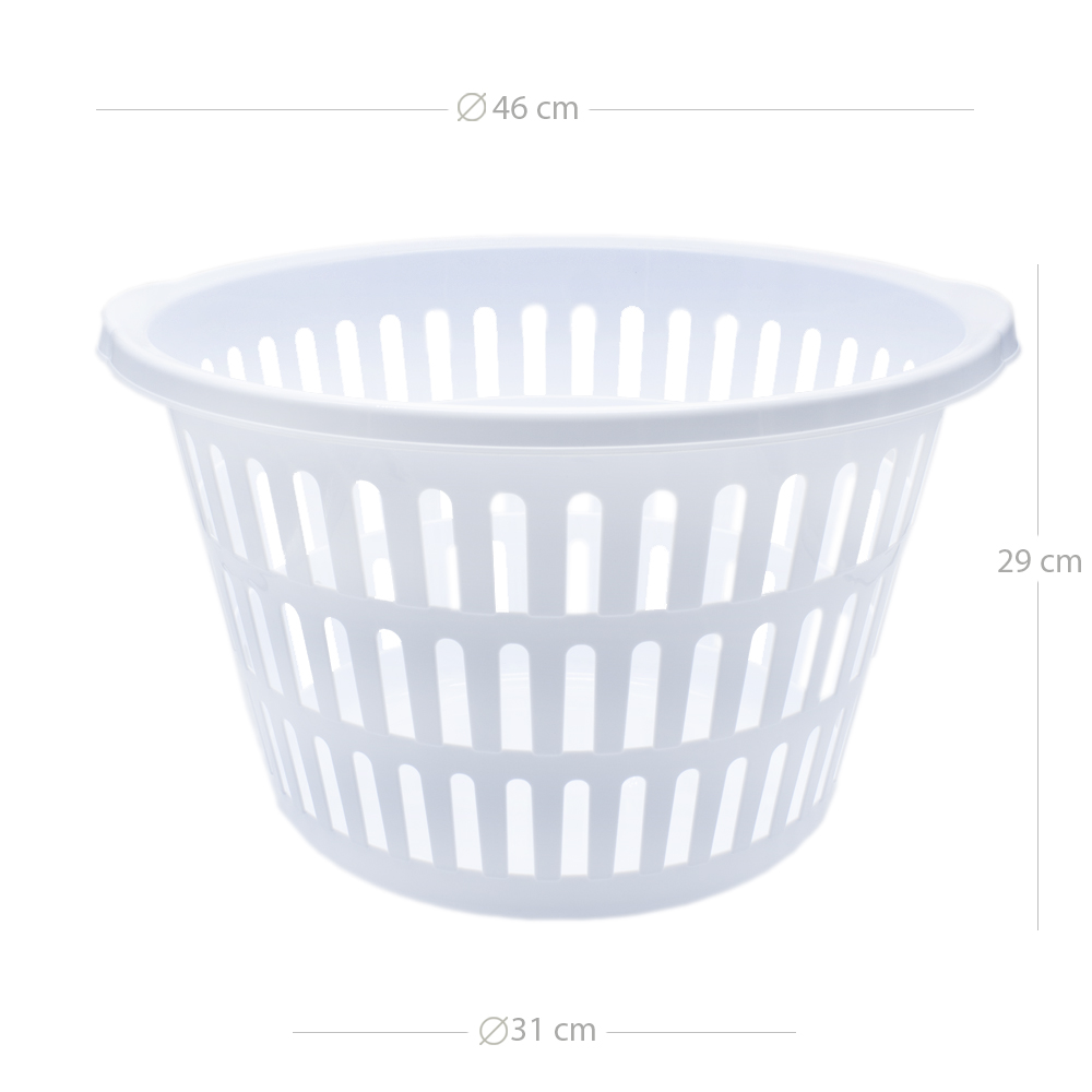 Cesta ropa redonda  Blanco