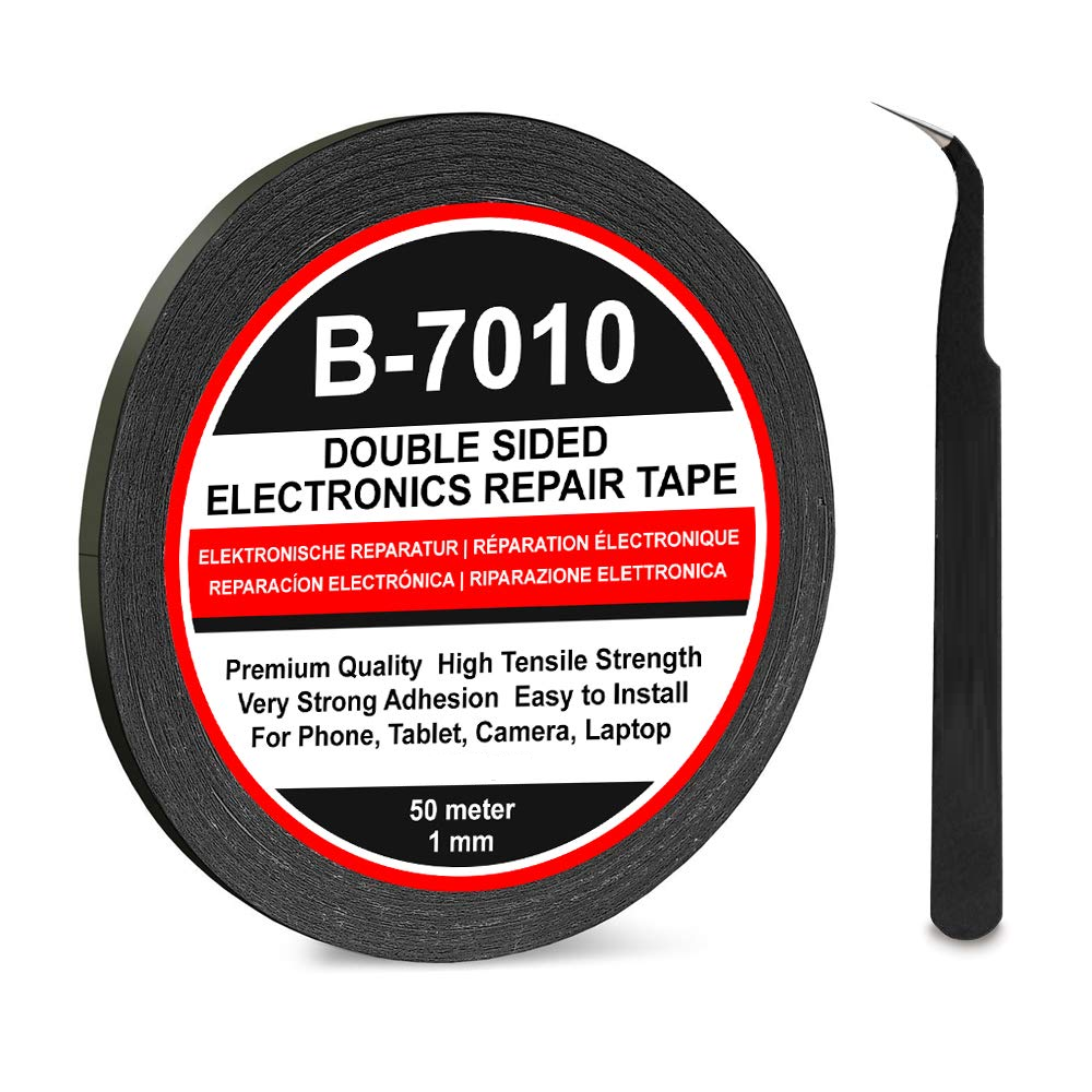 Cinta adhesiva B7010 doble cara para moviles 50 m 1 mm Negro
