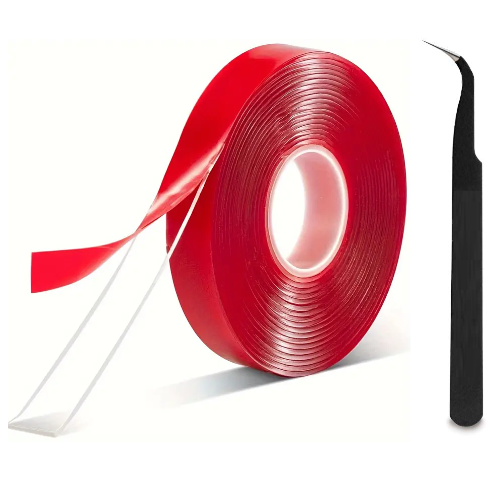 Cinta adhesiva doble cara fuerte 25 m 1 mm Transparente