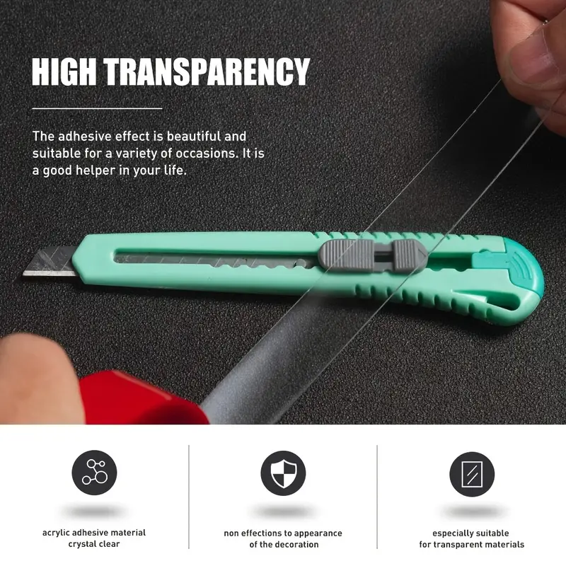 Cinta adhesiva doble cara fuerte 25 m 2 mm Transparente