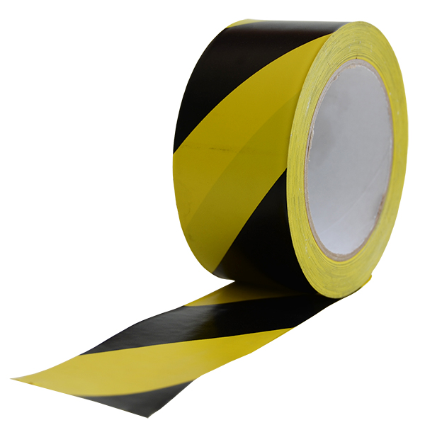 Cinta Adhesiva Señalizacion Balizamiento 5 cm x 25 M Negro-Amarillo