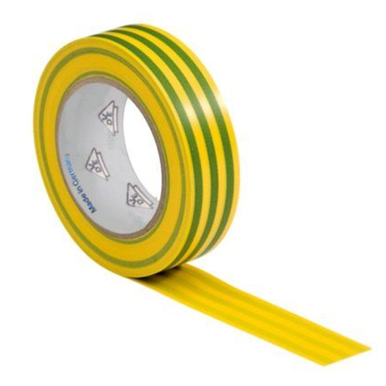 Cinta aislante de 19x0.15mm 20 M Verde-Amarillo