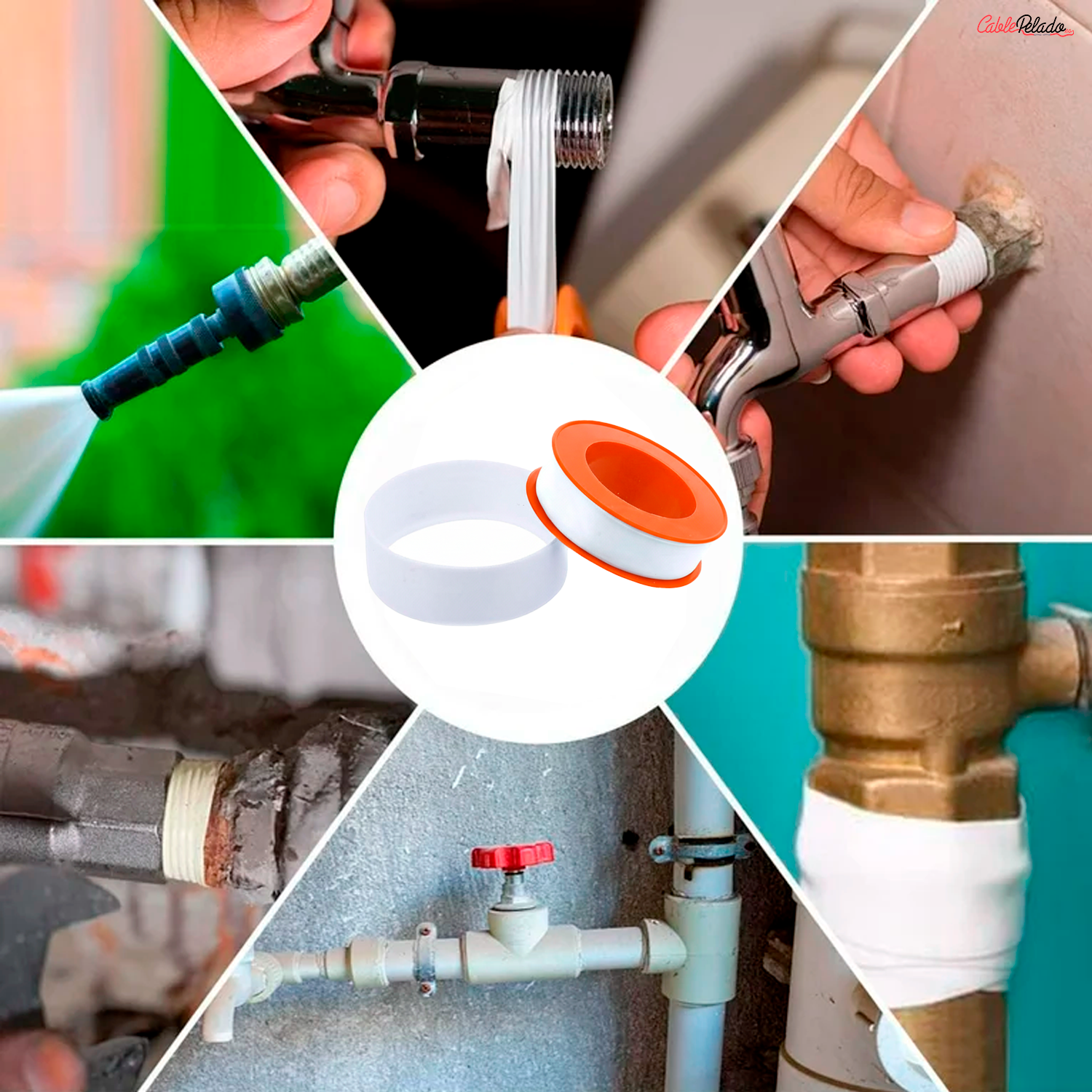 Cinta-Teflón Profesional De 12 mm x 12 m  Blanco