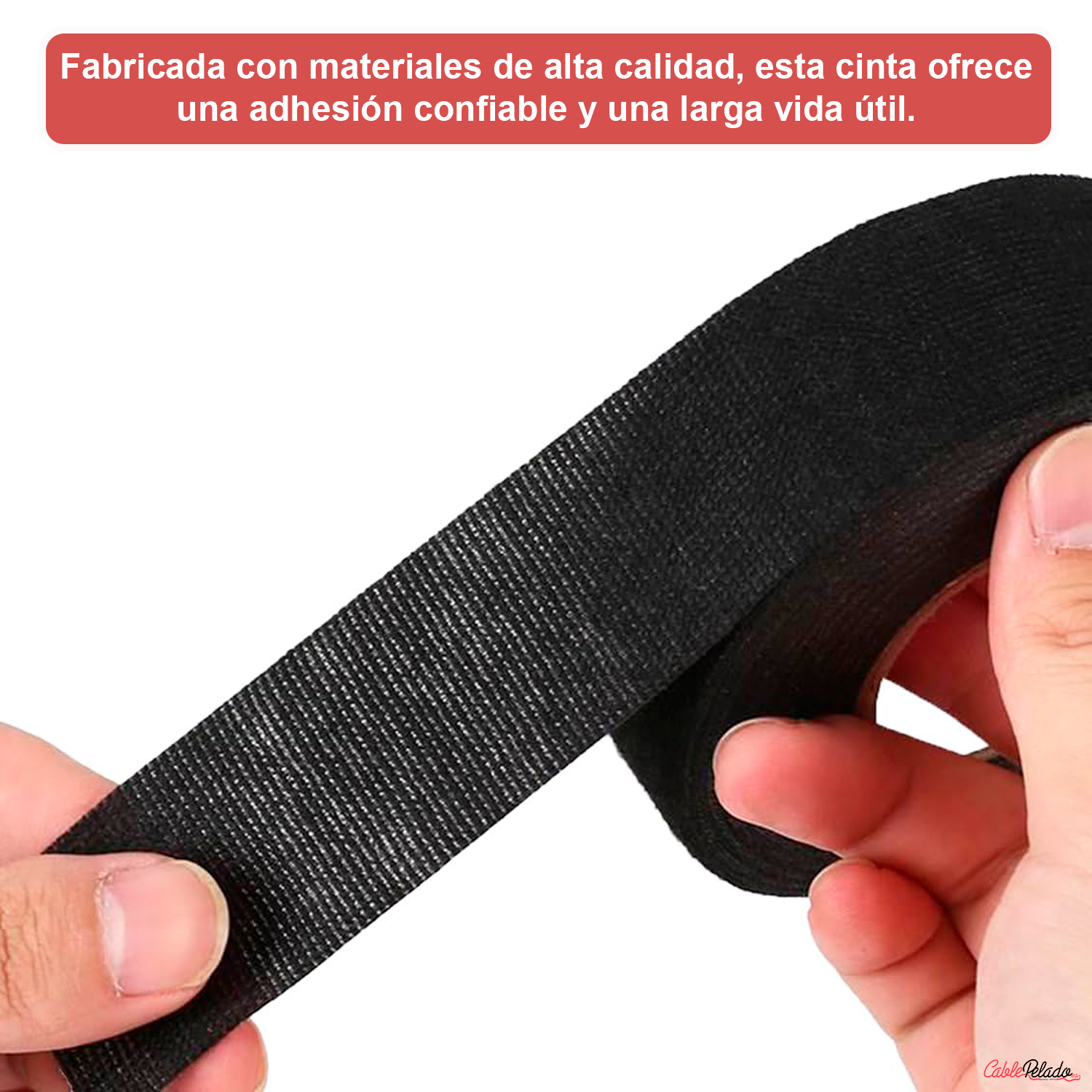 Cinta Tela Adhesiva 19mm 15m  Negro