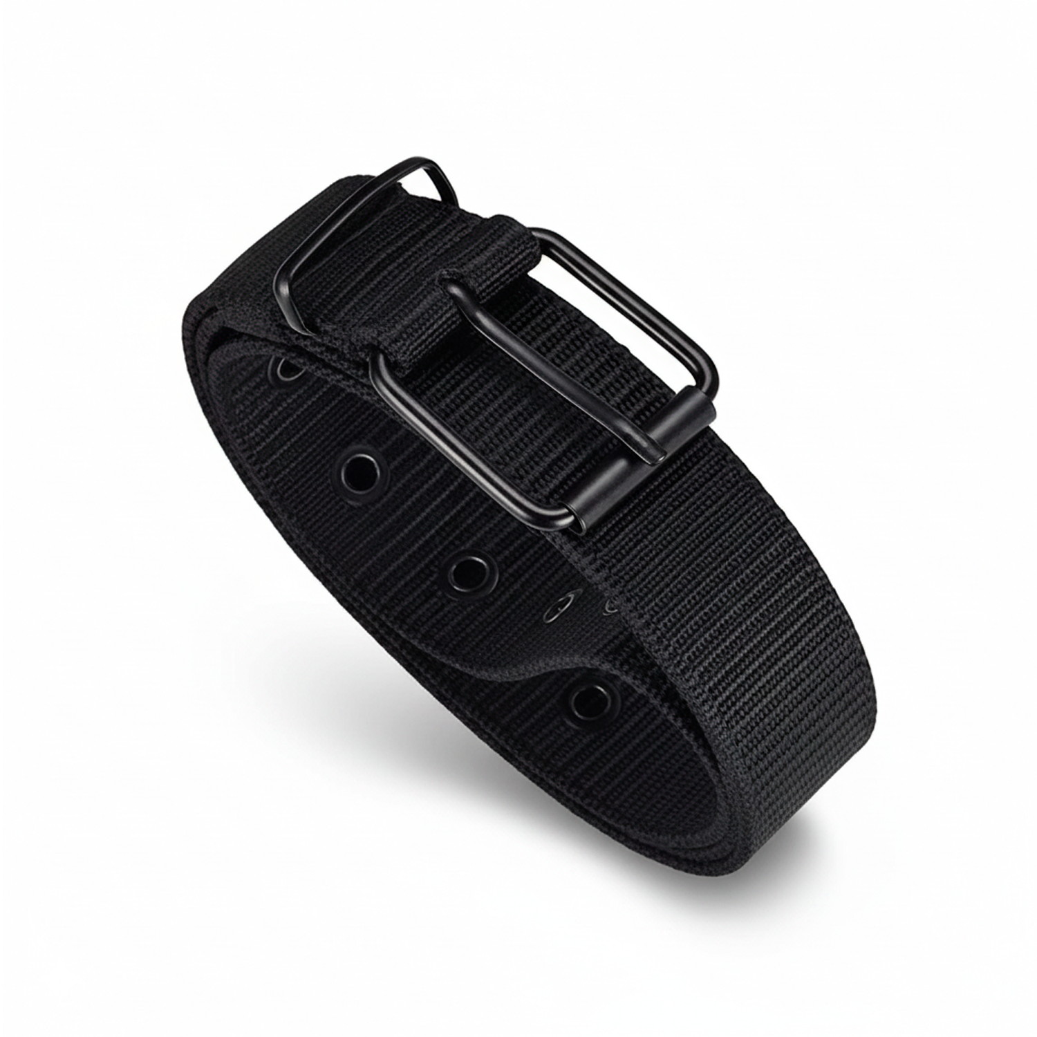 Cinturón De Hombre Con Hebilla De Lona 120 cm Negro