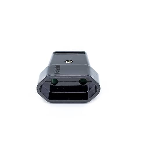 Clavija enchufe bipolar recto hembra 10A 250V  Negro