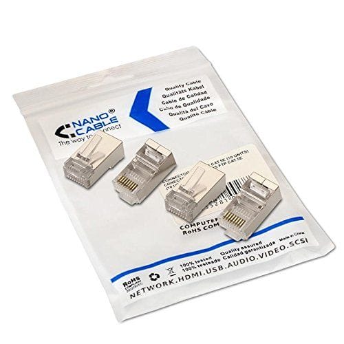 Conector de red RJ45 CAT5e FTP (10ud/bolsa)  Transparente