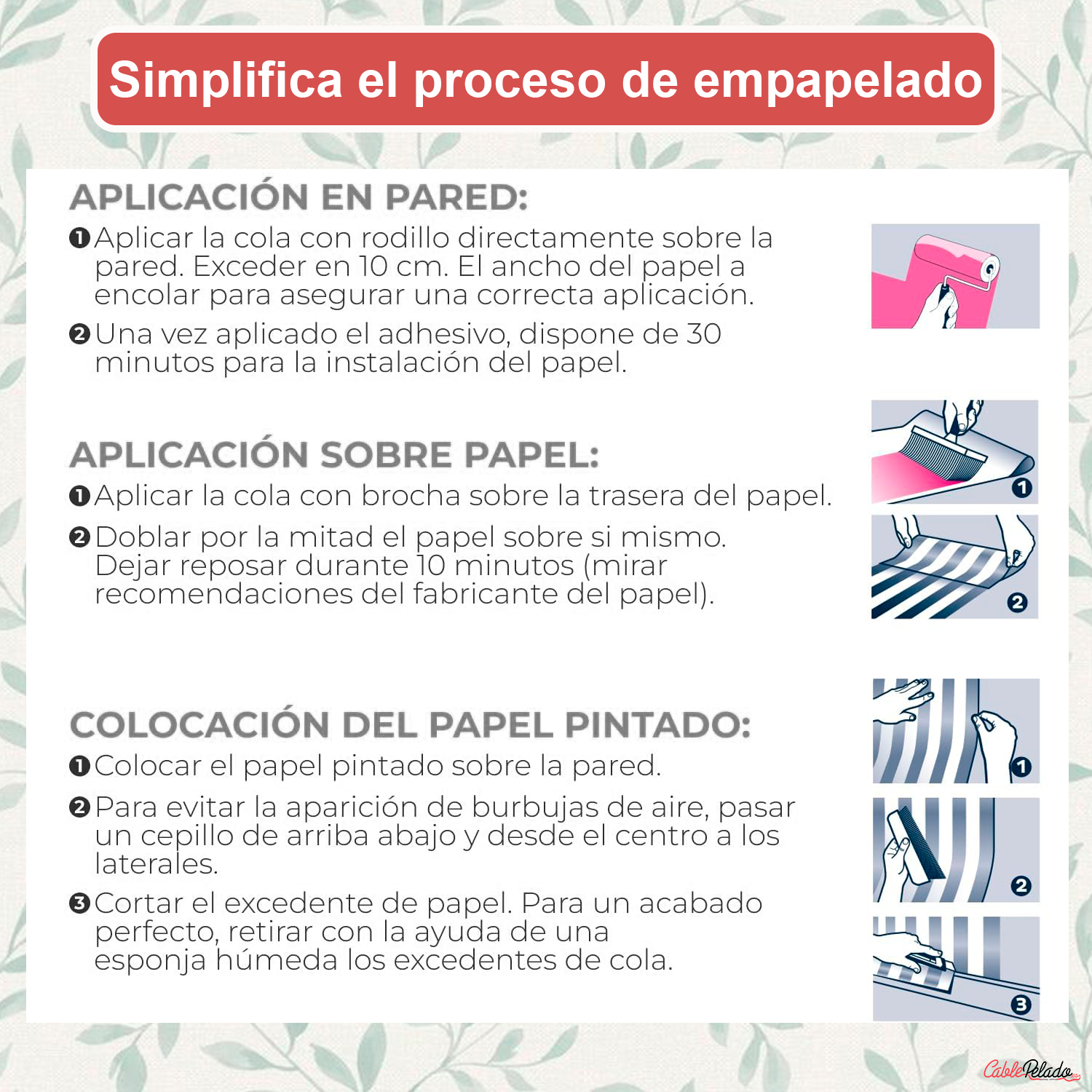 Cola Papel Pintado Para Empapelar 700 ml