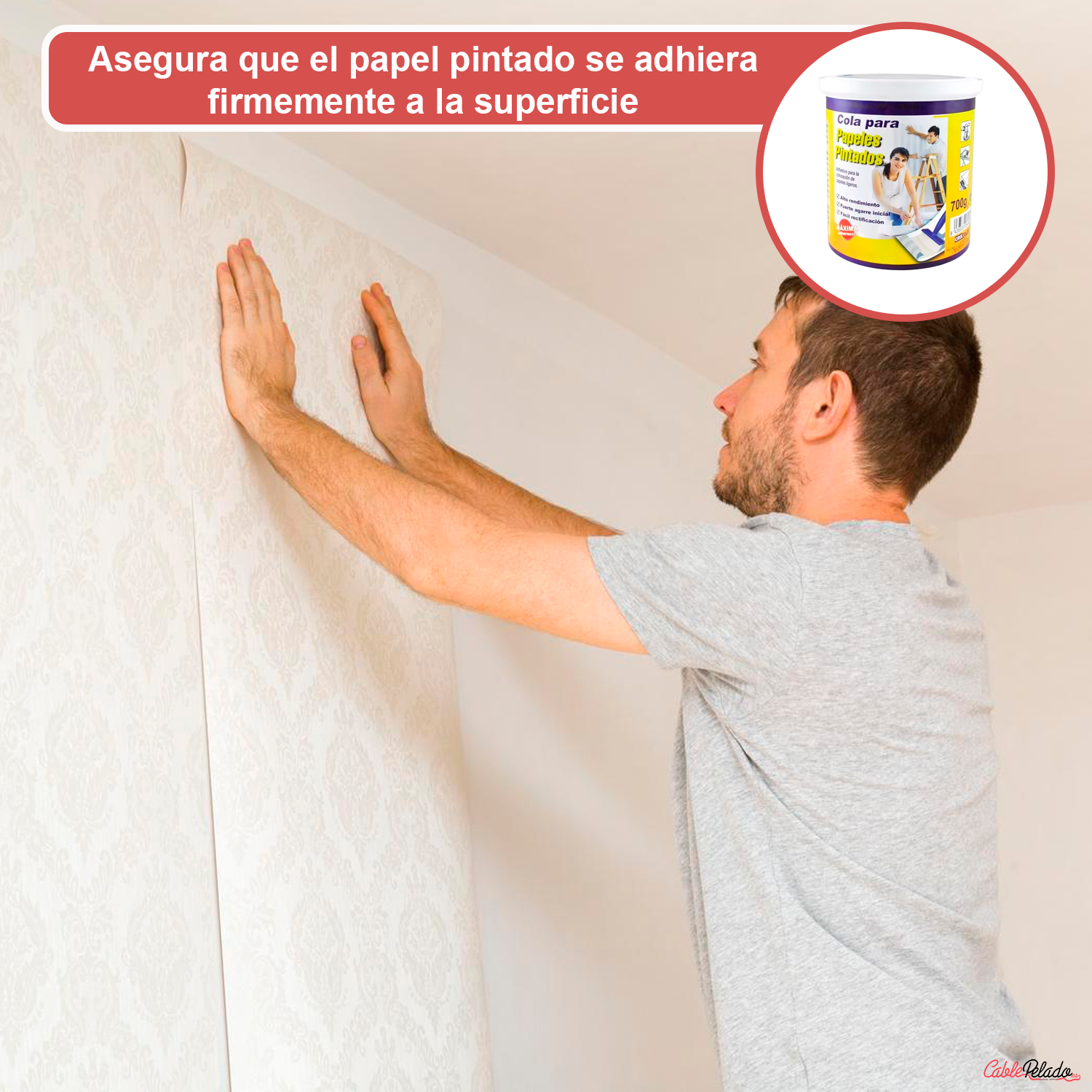 Cola Papel Pintado Para Empapelar 700 ml