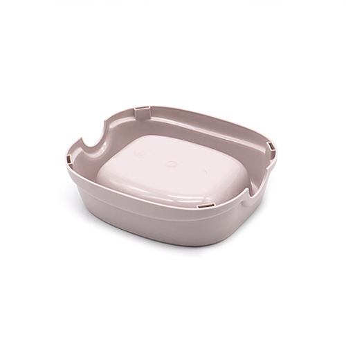 Comedero perro plastico Rex rectangular para mascotas 16 cm Rosa claro