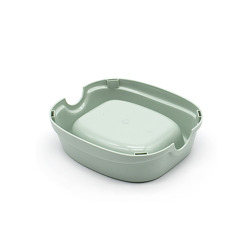 Comedero perro plastico Rex rectangular para mascotas 16 cm Verde claro