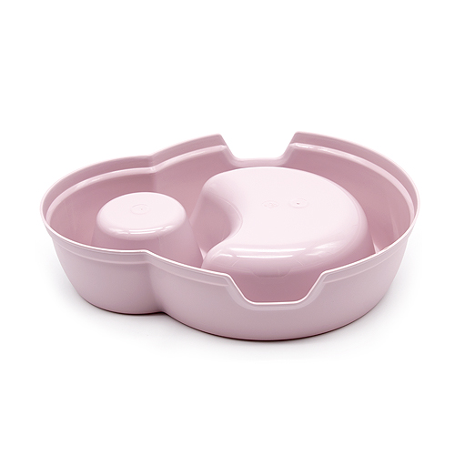 Comedero plastico doble Tailor para mascotas  Rosa claro
