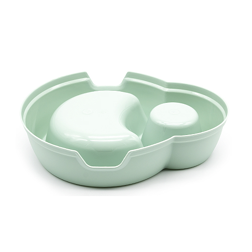 Comedero plastico doble Tailor para mascotas  Verde claro