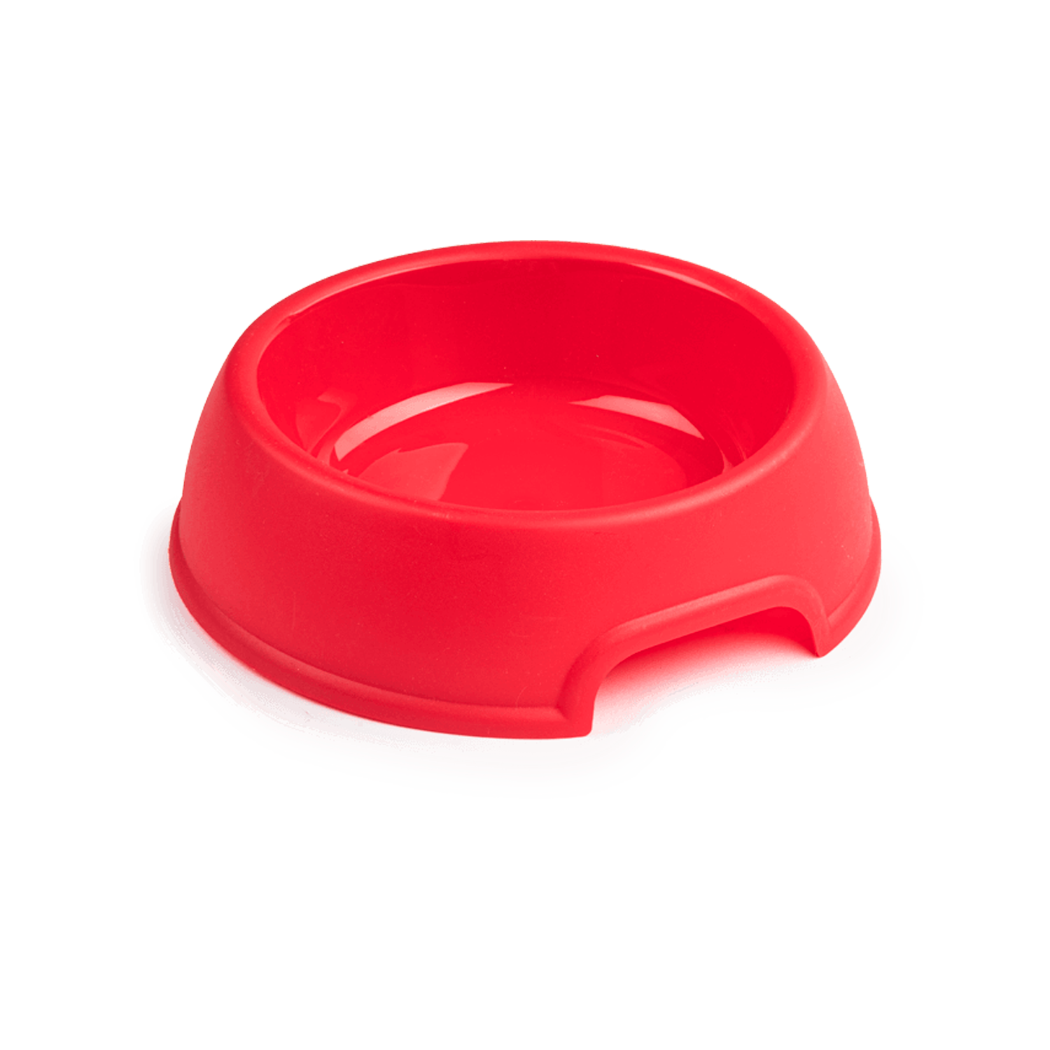 Comedero plastico redondo para mascotas 20 cm Rojo