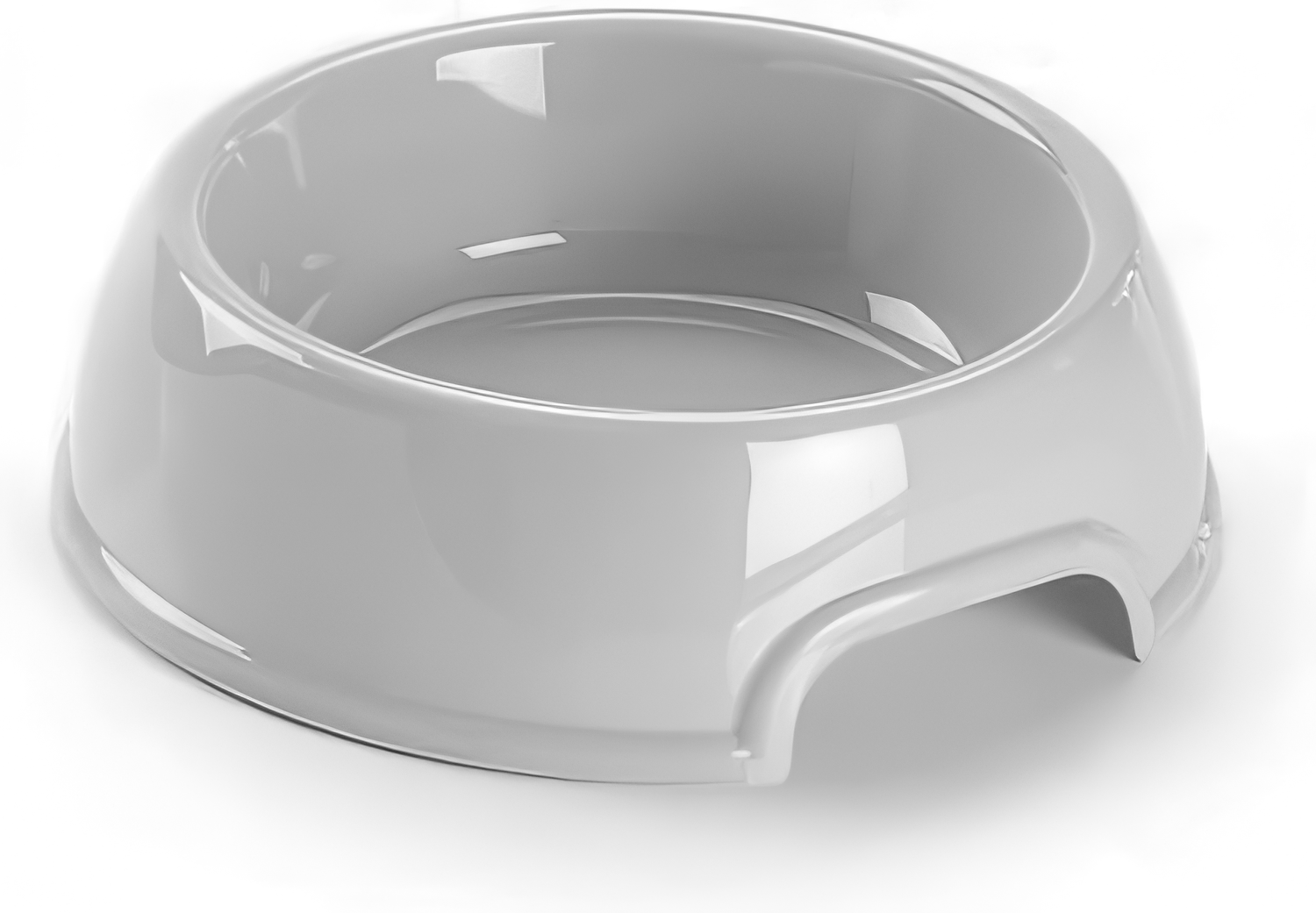 Comedero plastico redondo para mascotas  Gris