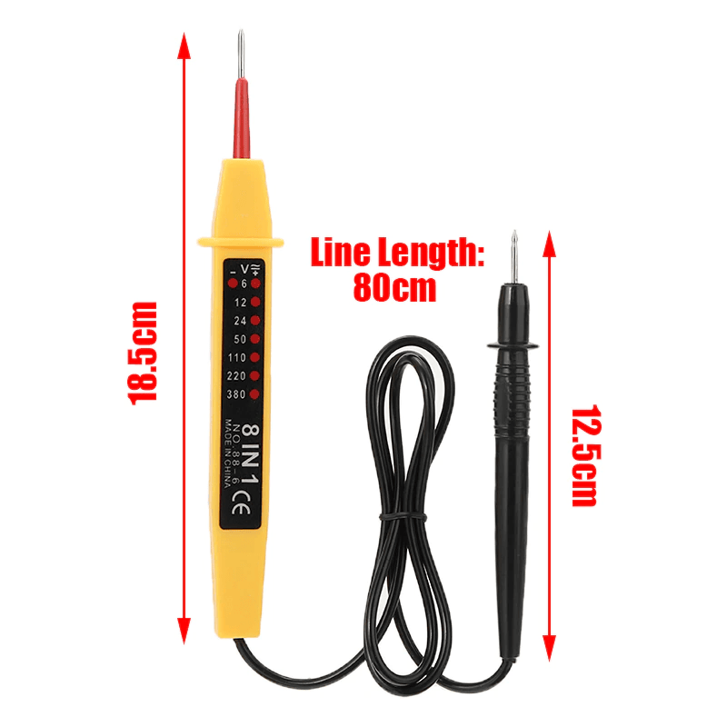 Comprobador tester de circuitos electricos  Amarillo