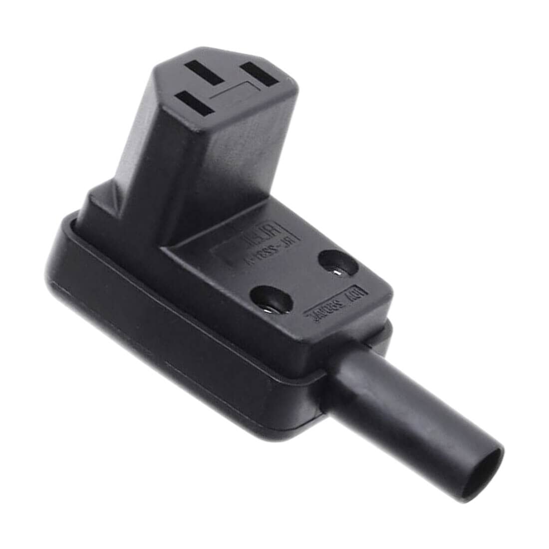 Conector alimentacion C13 hembra angular  Negro 10 A