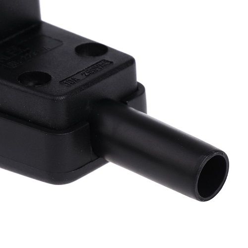 Conector alimentacion C13 hembra angular  Negro 10 A