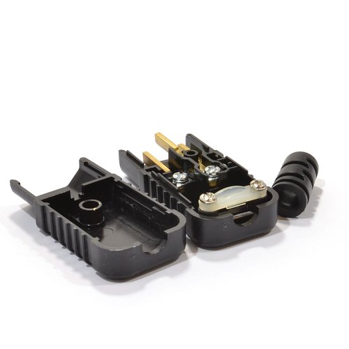 Conector alimentacion C14 macho  Negro 10 A