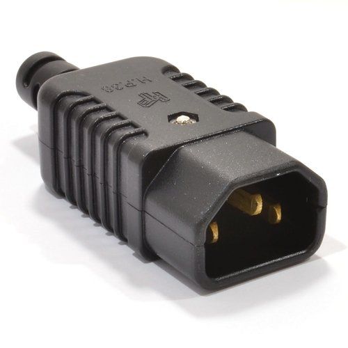 Conector alimentacion C14 macho  Negro 10 A