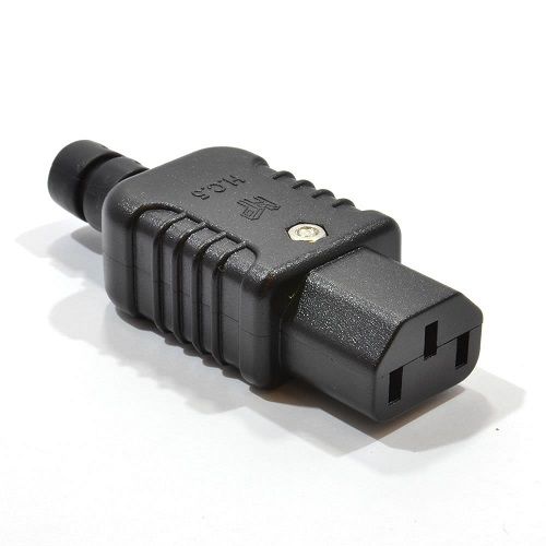 Conector alimentacion C13 hembra  Negro 10 A