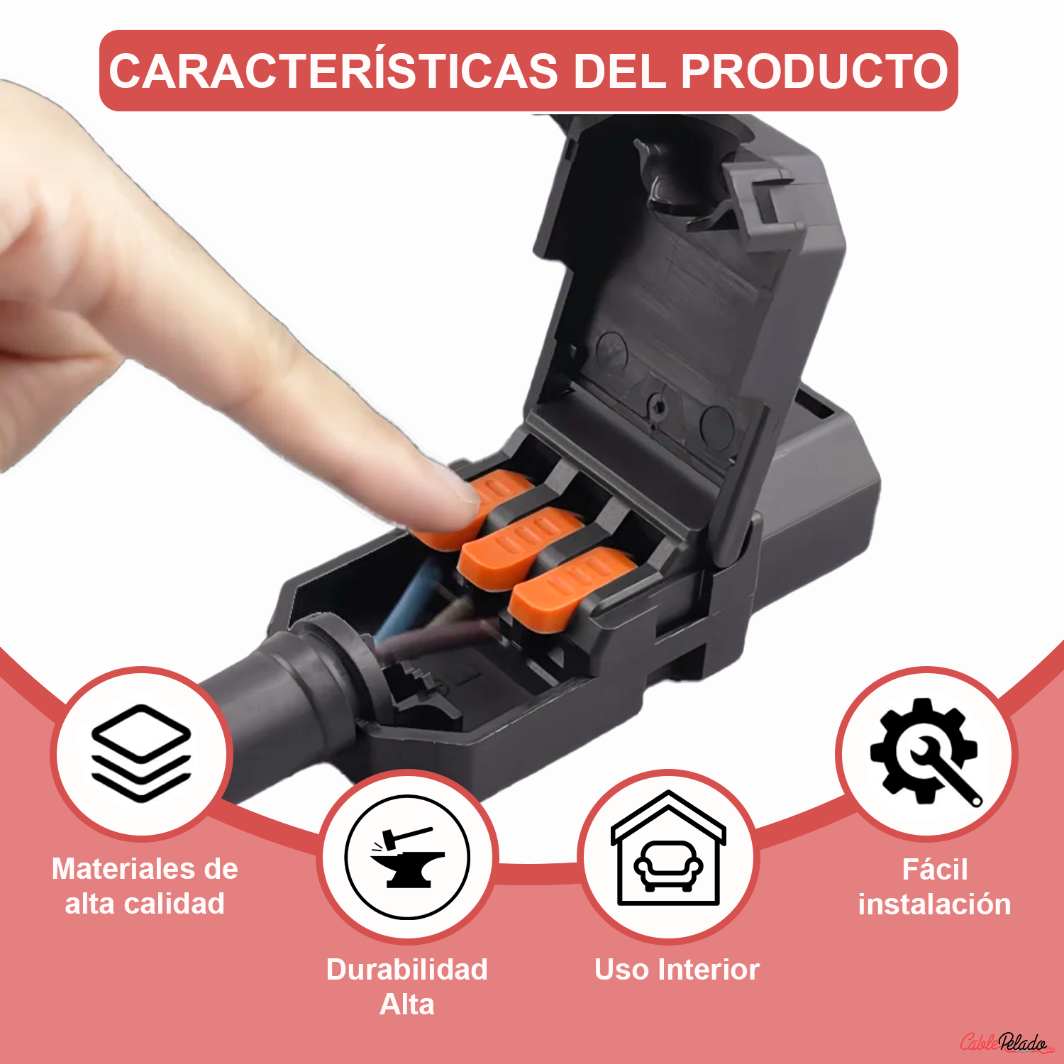 Conector Alimentacion C14 Macho 10 A 250V Montaje Rapido  Negro