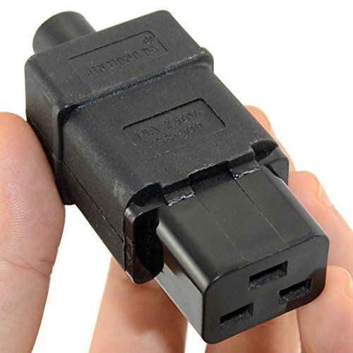 Conector alimentacion C19 hembra  Negro 16 A