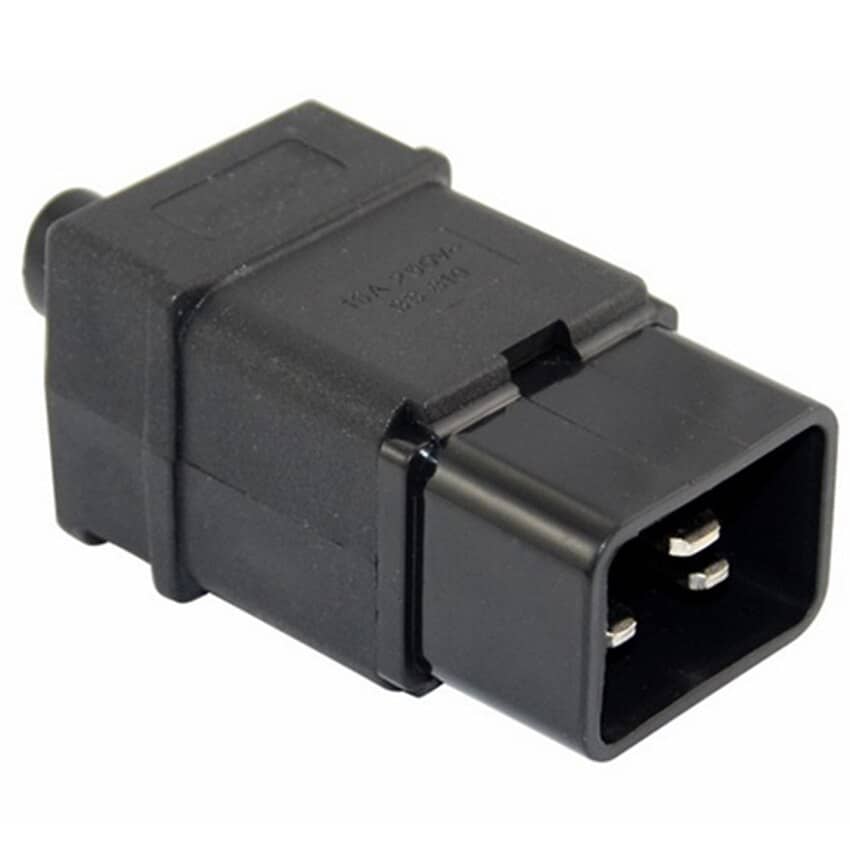 Conector alimentacion C20 macho  Negro 16 A