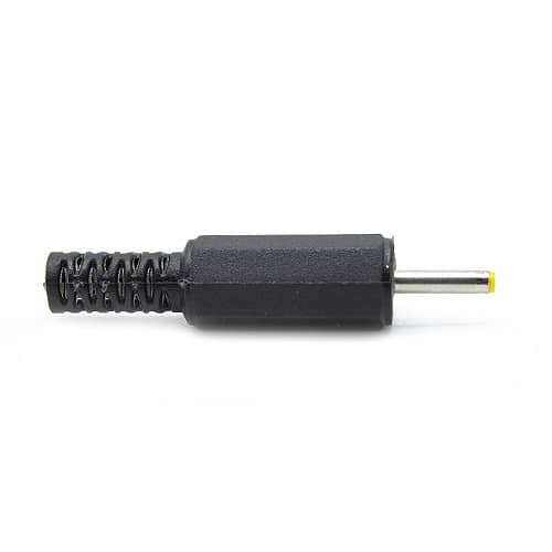 Conector alimentacion DC 0.75 mm x 2.4 mm  Negro