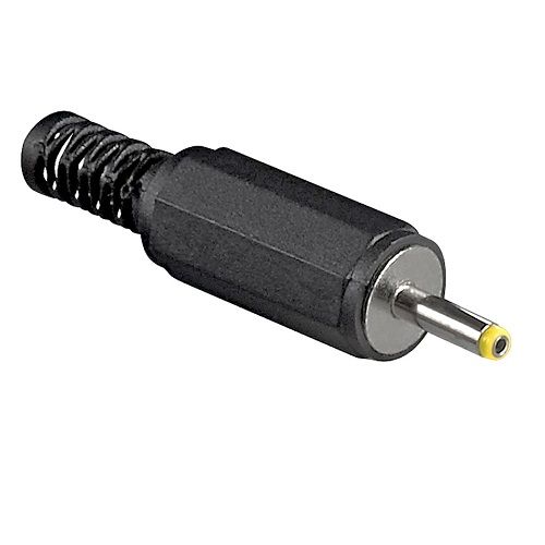Conector alimentacion DC 0.75 mm x 2.4 mm  Negro