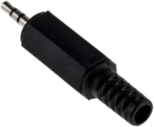 Conector audio jack 2.5 mm estereo macho  Negro