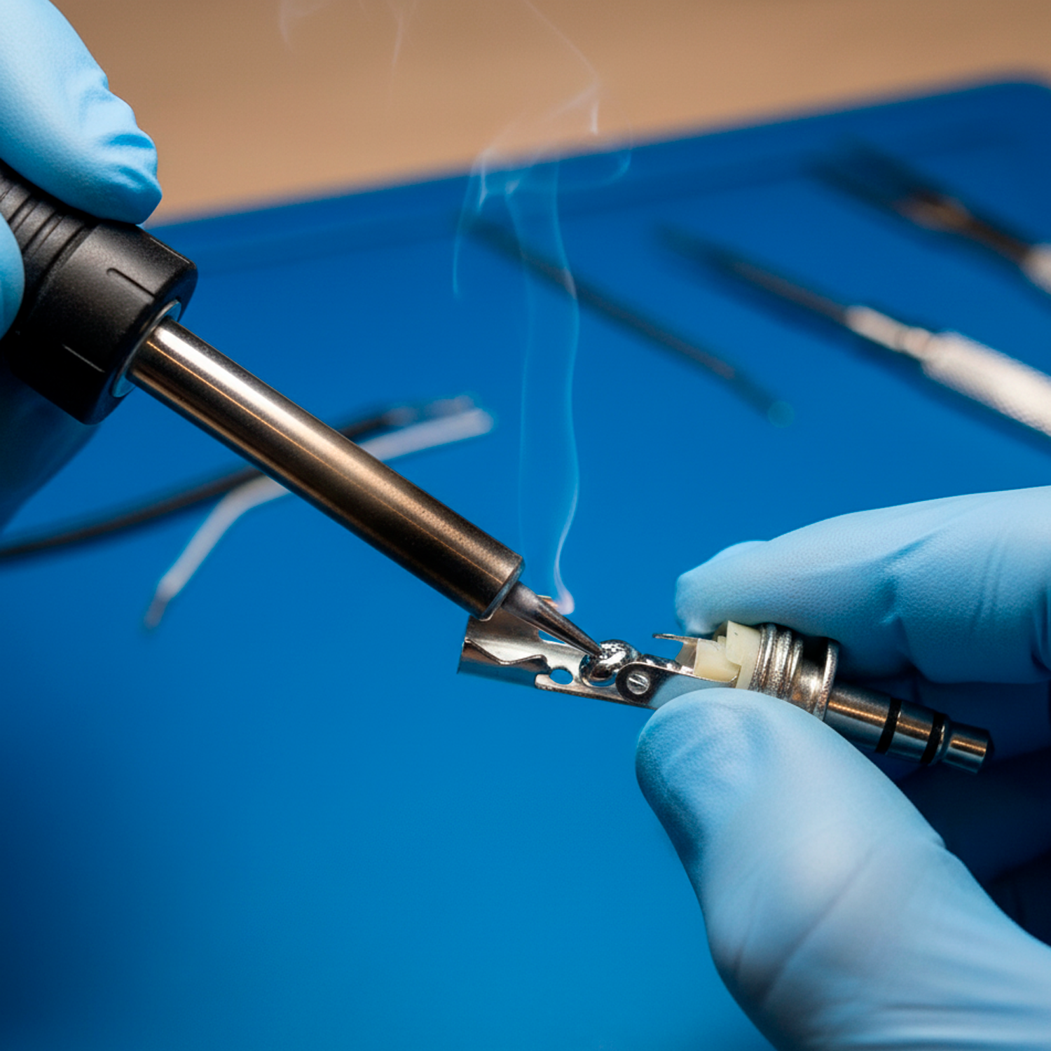 Conector audio jack 2.5 mm estereo macho  Negro