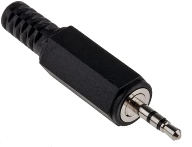 Conector audio jack 2.5 mm estereo macho  Negro