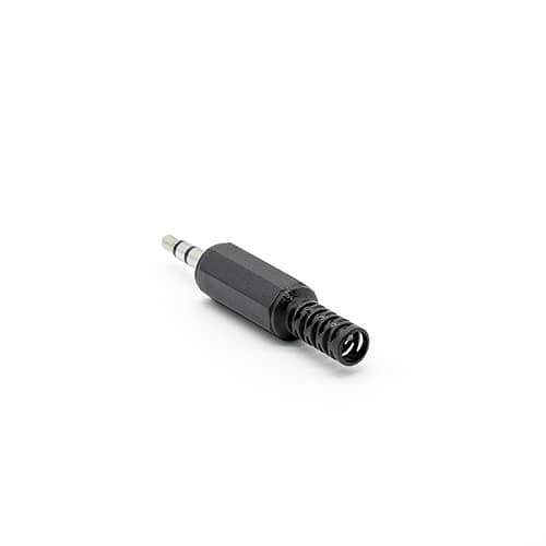 Conector audio jack 3.5 mm estereo macho  Negro