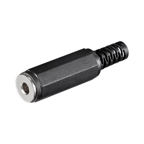 Conector audio jack hembra 2.5 mm mono  Negro